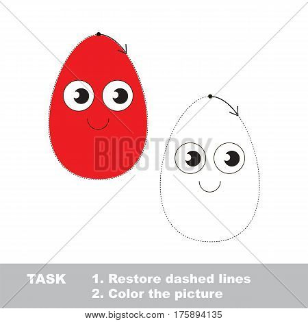 Egg Form. Dot to dot educational game for kids.