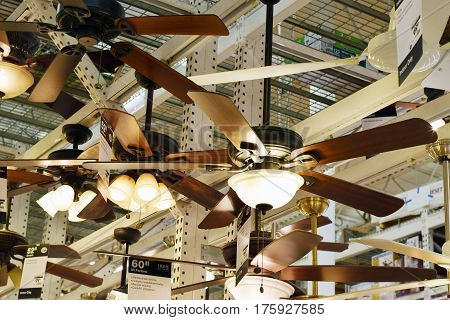 Light And Ceiling Fan Display