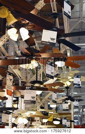 Light And Ceiling Fan Display