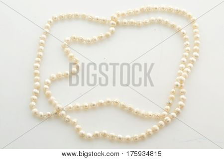 Pearls necklaces Women's Accessories ,on a White background
