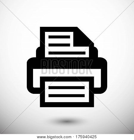 print icon stock vector illustration flat design