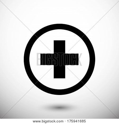 plus icon stock vector illustration flat design
