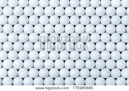 Background Of White Balls. Airsoft 6Mm Bb.