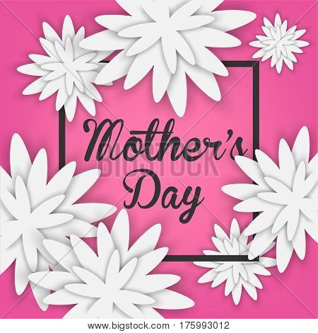 Happy Mother's Day. Flowers. Spring.  Vector Illustration