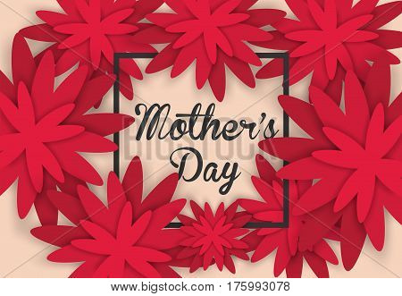 Happy Mother's Day. Flowers. Spring.  Vector Illustration