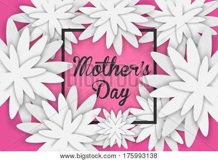 Happy Mother's Day. Flowers. Spring.  Vector Illustration