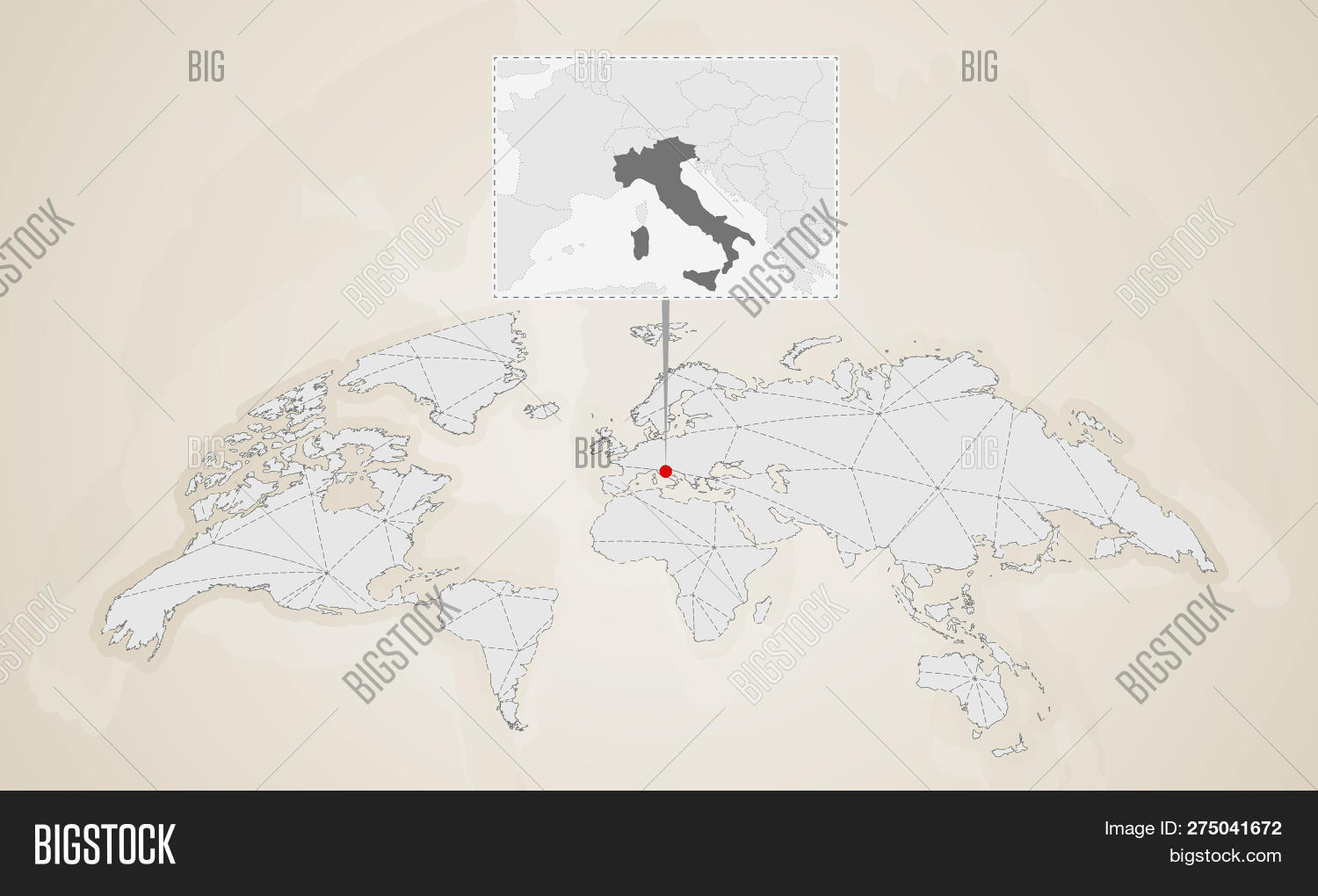 map italy neighbor vector photo free trial bigstock pinned world map