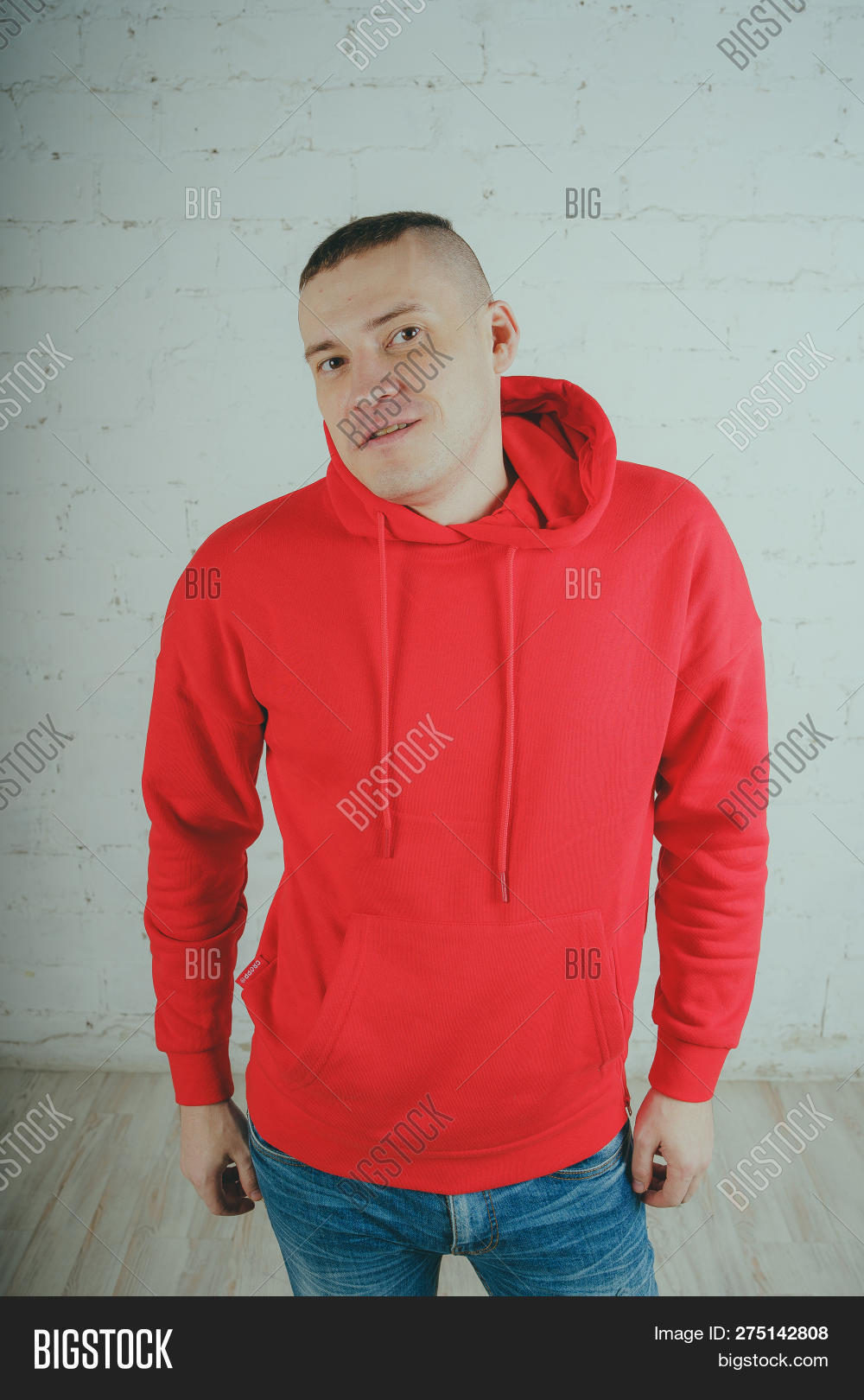 guy in red hoodie