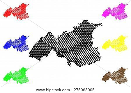 Gaziantep (provinces Of The Republic Of Turkey) Map Vector Illustration, Scribble Sketch Gaziantep I