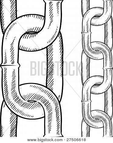 Ilustração de padrão de ligação de cadeia