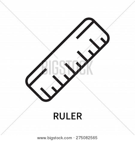 Ruler Icon Isolated On White Background. Ruler Icon Simple Sign. Ruler Icon Trendy And Modern Symbol