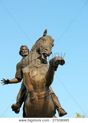 Statue des Reiters auf dem Pferd