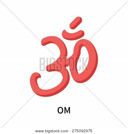 Om Icon Isolated On White Background. Om Icon Simple Sign. Om Icon Trendy And Modern Symbol For Grap