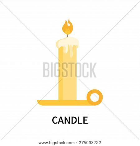 Candle Icon Isolated On White Background. Candle Icon Simple Sign. Candle Icon Trendy And Modern Sym