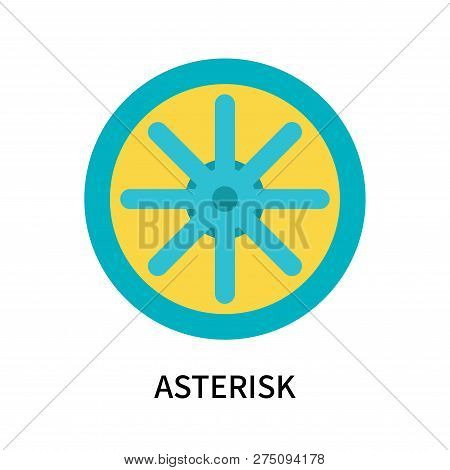Asterisk Icon Isolated On White Background. Asterisk Icon Simple Sign. Asterisk Icon Trendy And Mode