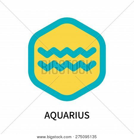 Aquarius Icon Isolated On White Background. Aquarius Icon Simple Sign. Aquarius Icon Trendy And Mode