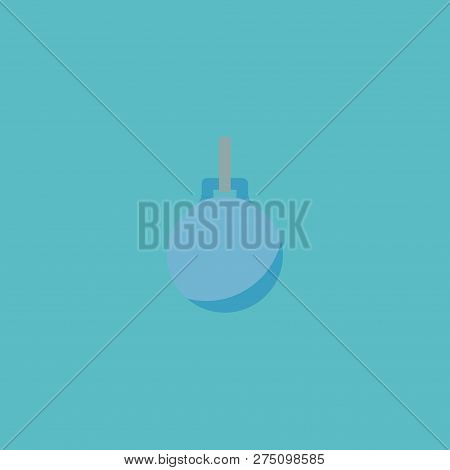 Wrecking Ball Icon Flat Element. Vector Illustration Of Wrecking Ball Icon Flat Isolated On Clean Ba