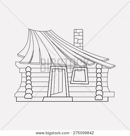 Small Hut Icon Line Element.  Illustration Of Small Hut Icon Line Isolated On Clean Background For Y