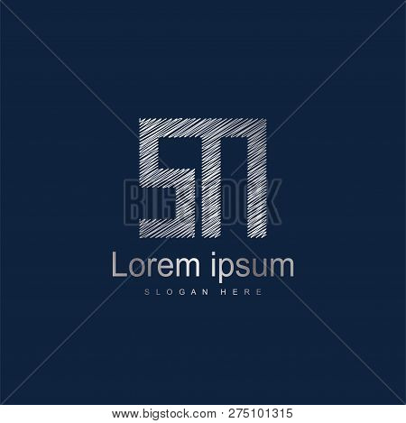 Initial Letter Sn Logo Template Vector Design