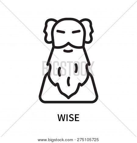 Wise Icon Isolated On White Background. Wise Icon Simple Sign. Wise Icon Trendy And Modern Symbol Fo