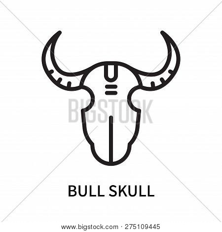 Bull Skull Icon Isolated On White Background. Bull Skull Icon Simple Sign. Bull Skull Icon Trendy An