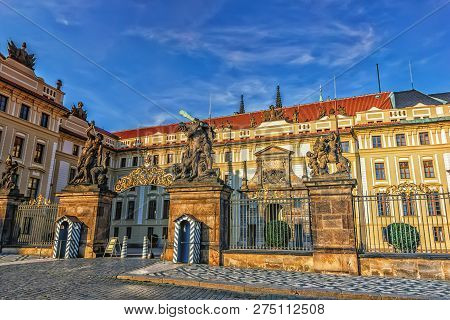 Prague Castle Main Entrance, Matthias Gate, No People