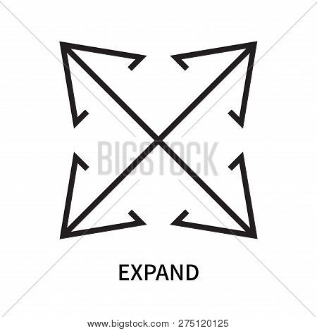Expand Icon Isolated On White Background. Expand Icon Simple Sign. Expand Icon Trendy And Modern Sym