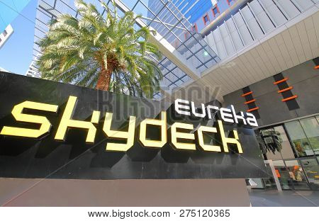 Melbourne Australia - November 30, 2018: Eureka Tower Skydeck In Melbourne Australia