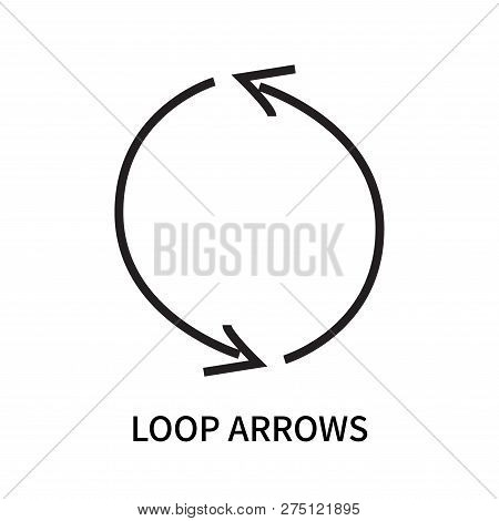 Loop Arrows Icon Isolated On White Background. Loop Arrows Icon Simple Sign. Loop Arrows Icon Trendy