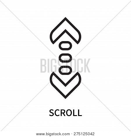 Scroll Icon Isolated On White Background. Scroll Icon Simple Sign. Scroll Icon Trendy And Modern Sym
