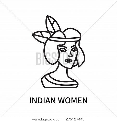 Indian Women Icon Isolated On White Background. Indian Women Icon Simple Sign. Indian Women Icon Tre