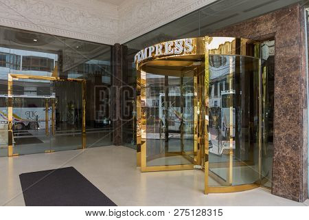 Pattaya,thailand - October 25,2018:soi 12 This The Entrance Of The Expensive Lk Empress Hotel.it Is 
