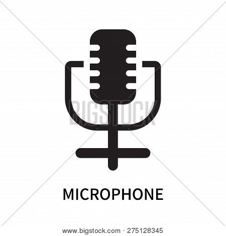 Microphone Icon Isolated On White Background. Microphone Icon Simple Sign. Microphone Icon Trendy An