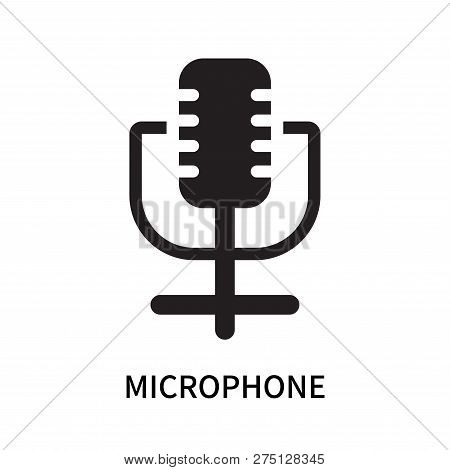 Microphone Icon Isolated On White Background. Microphone Icon Simple Sign. Microphone Icon Trendy An