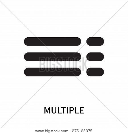 Multiple Icon Isolated On White Background. Multiple Icon Simple Sign. Multiple Icon Trendy And Mode