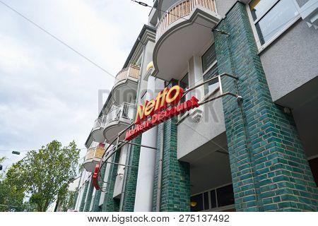 DUSSELDORF, GERMANY - CIRCA SEPTEMBER, 2018: Netto supermarket in Dusseldorf.