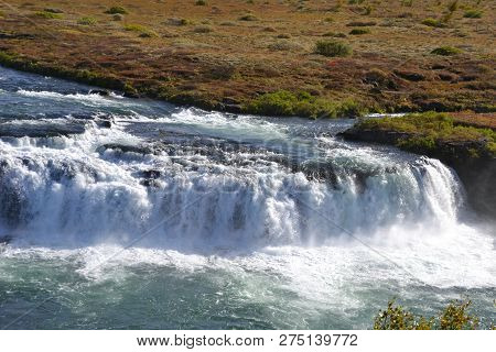 Faxafoss Or Faxifoss Waterfall Located In Iceland