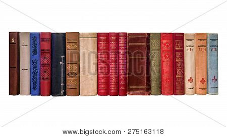 Roots Of Various Old Books On A White Background