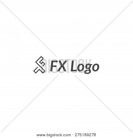 Fx Logo. Xf Minimalist Logo Vector Letter Monogram Logo