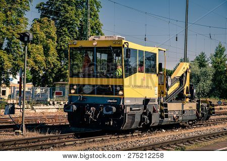 Mullheim, Baden-wurttemberg, Germany - July 31 2018 : Network Maintenance Train From The Deutsche Ba