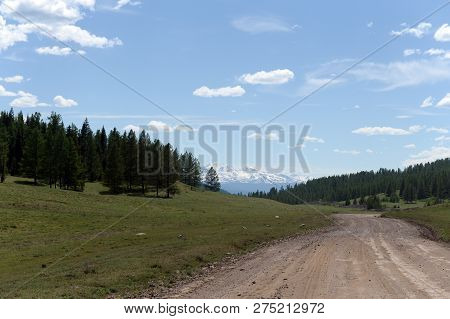 The Road To The Pass Katu-yaryk On The Ulagan Plateau In The Altai Republic