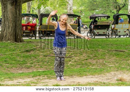 New York, Usa - May 5, 2018: Unidentified People On The Street Of New York.