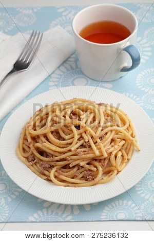 Russian pasta Navy Style closeup