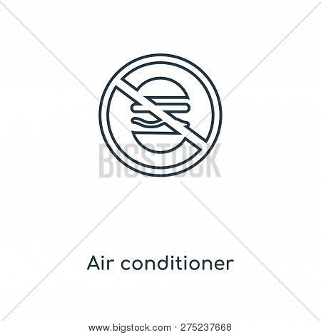 Air Conditioner Icon In Trendy Design Style. Air Conditioner Icon Isolated On White Background. Air 