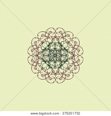 Ornamental Colored Mandala. Hand Drawn Vector Design