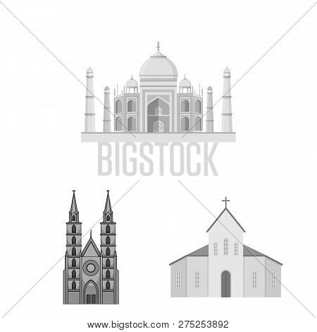 Vector Illustration Of Religion And Wedding Symbol. Set Of Religion And House  Vector Icon For Stock