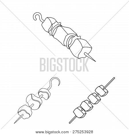 Vector Illustration Of  And Grill Icon. Set Of  And Charcoal Vector Icon For Stock.