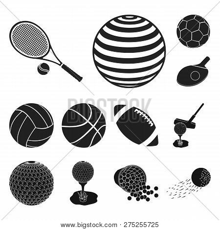 Vector Design Of Ball And Soccer Symbol. Collection Of Ball And Basketball Vector Icon For Stock.
