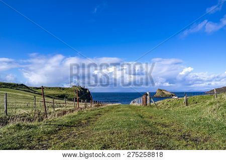 The Tulm Island, Duntulm Bay And The Castle Ruins On The Isle Of Skye - Scotland
