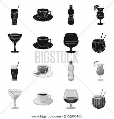 Vector Illustration Of Drink And Bar Icon. Set Of Drink And Party Vector Icon For Stock.